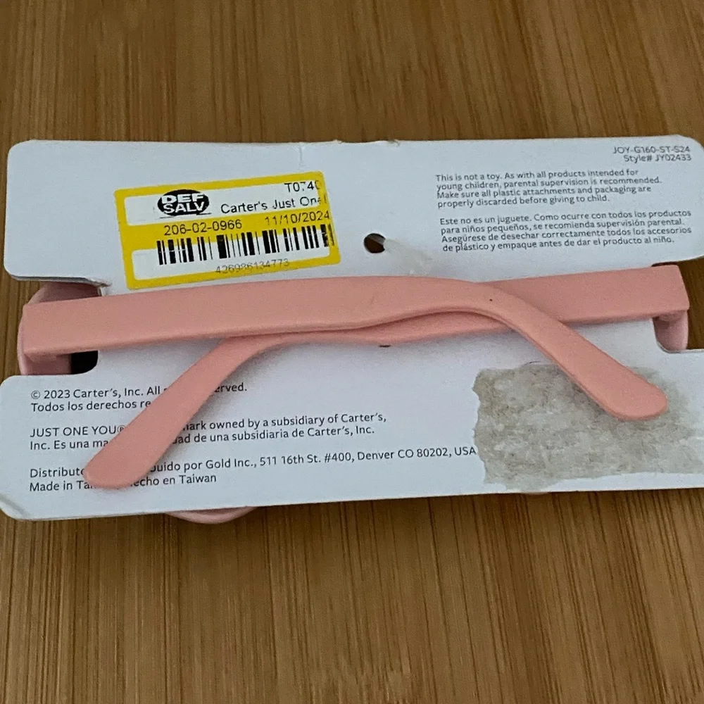 NWT Carter’s Just One You Toddler Girl's Pink Heart Sunglasses 100% UVA/UVB NEW